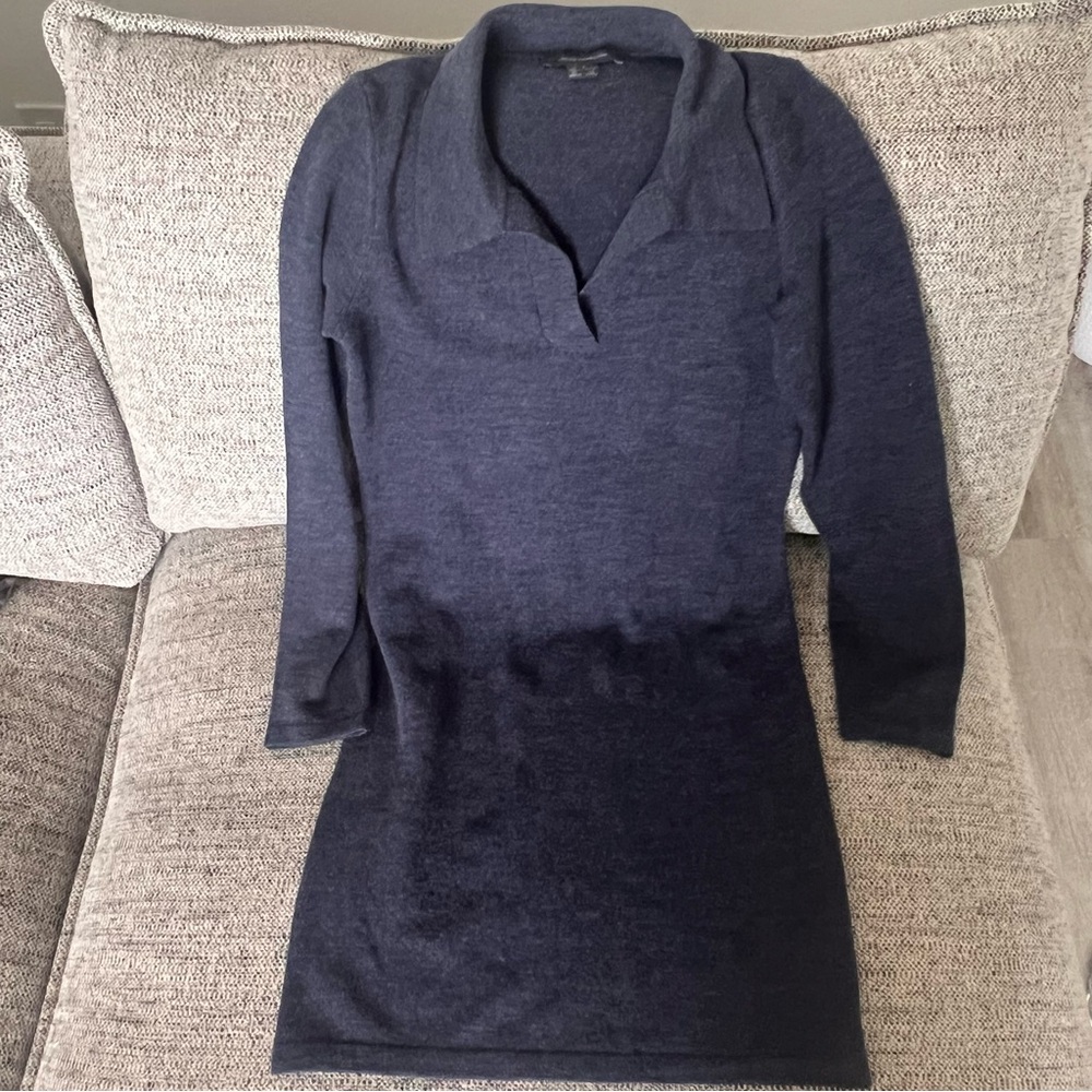 French Connection Heather Blue Sweater Dress